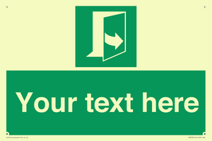 Custom sign safe condition door opens pulling left hand side